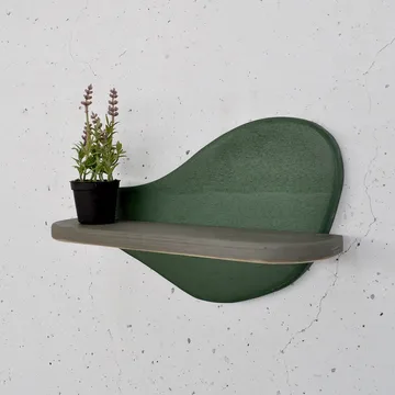 Dekorativ vegghylle i tre Hanah Home Magna Grønn / grå 35 x 20 x 11 cm - Interiør - Dekorasjon & innredningsdetaljer