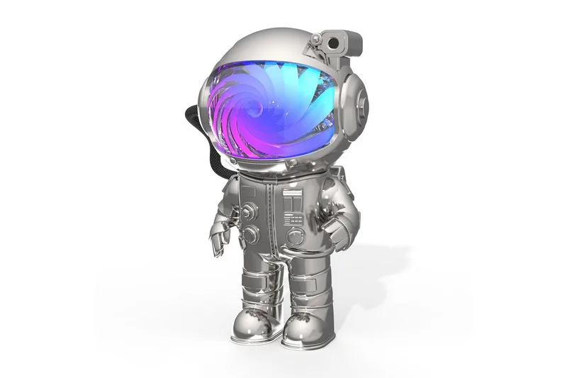 Barnelampe Mobility On Board Stellar Light Space Astronaut, Sølv