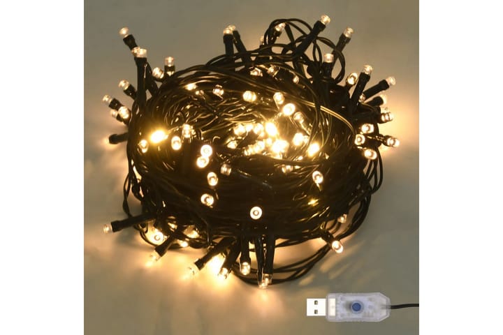 LED-strenglys med 150 lysdioder varmhvit 15 m PVC - Lysslynge innendørs - Lysslynge barnerom - Dekorasjonsbelysning