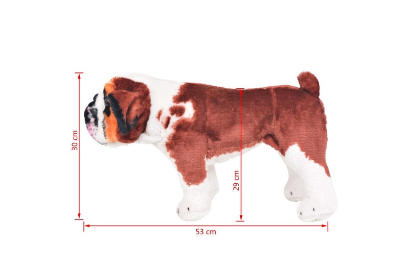 Stående lekehund labrador hvit og brun XXL - Dekorasjon til barnerom