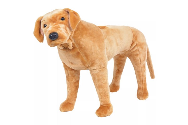St�ående lekehund labrador plysj lysebrun XXL - Dekorasjon til barnerom