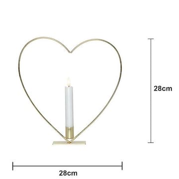 Flamme Heart innendørsdekorasjon 28 cm - Messing - Interiør - Innredning til barnerom - Barnelamper