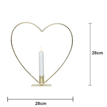 Flamme Heart innendørsdekorasjon 28 cm - Messing - Interiør - Innredning til barnerom - Barnelamper