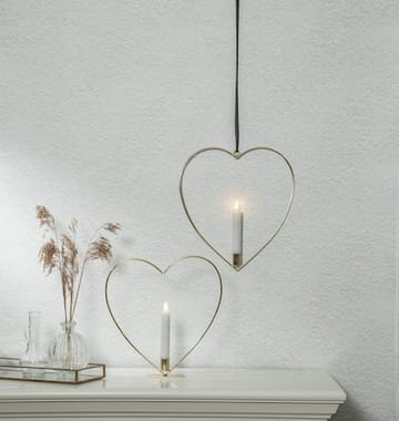 Flamme Heart innendørsdekorasjon 28 cm - Messing - Interiør - Innredning til barnerom - Barnelamper