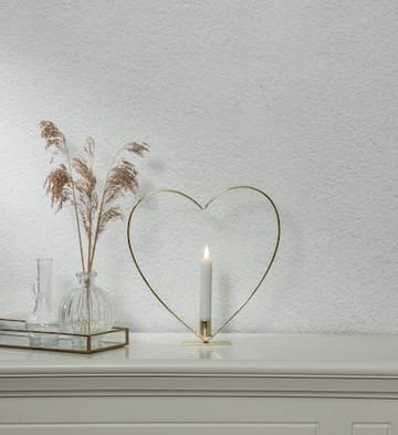Flamme Heart innendørsdekorasjon 28 cm - Messing - Interiør - Innredning til barnerom - Barnelamper
