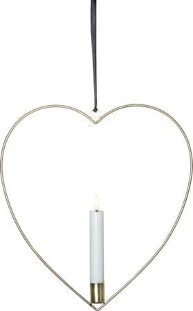 Flamme Heart innendørsdekorasjon 28 cm - Messing - Interiør - Innredning til barnerom - Barnelamper