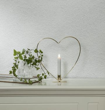 Flamme Heart innendørsdekorasjon 28 cm - Messing - Interiør - Innredning til barnerom - Barnelamper