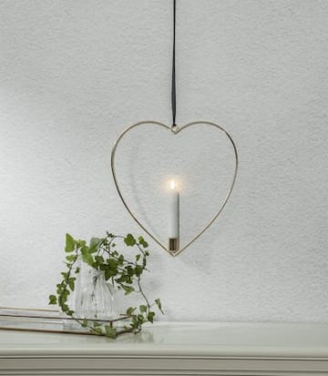 Flamme Heart innendørsdekorasjon 28 cm - Messing - Interiør - Innredning til barnerom - Barnelamper