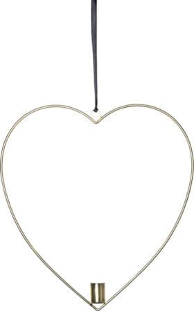 Flamme Heart innendørsdekorasjon 28 cm - Messing - Interiør - Innredning til barnerom - Barnelamper