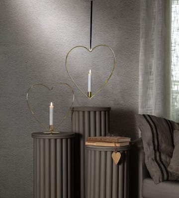 Flamme Heart innendørsdekorasjon 28 cm - Messing - Interiør - Innredning til barnerom - Barnelamper