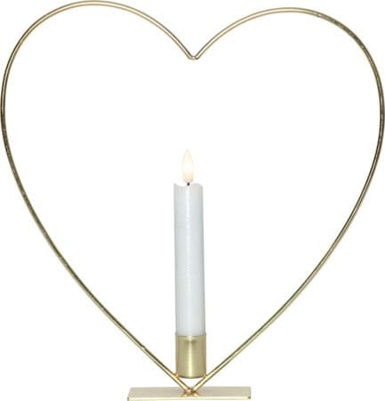 Flamme Heart innendørsdekorasjon 28 cm - Messing - Interiør - Innredning til barnerom - Barnelamper