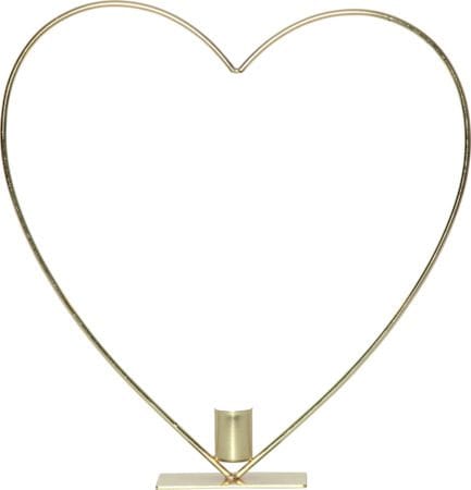 Flamme Heart innendørsdekorasjon 28 cm - Messing - Interiør - Innredning til barnerom - Barnelamper