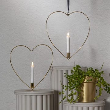 Flamme Heart innendørsdekorasjon 28 cm - Messing - Interiør - Innredning til barnerom - Barnelamper
