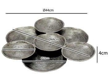 Jelnor rund dekorasjonsskål i aluminium - Sølv - Interiør - Dekorasjon & innredningsdetaljer