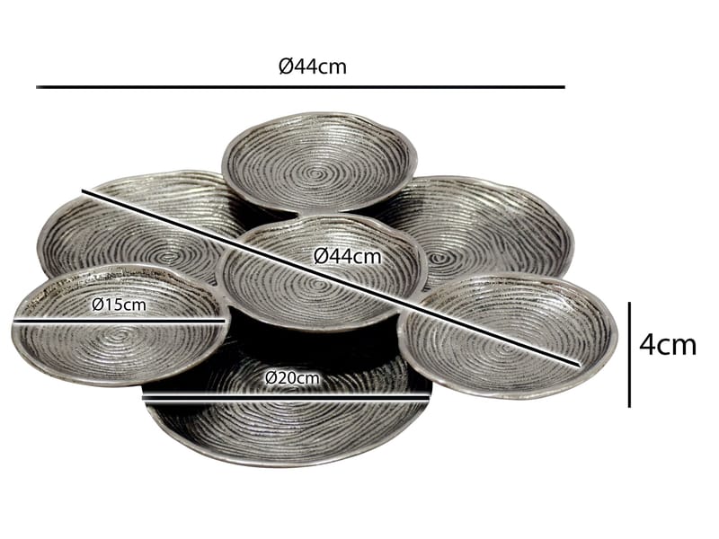 Jelnor rund dekorasjonsskål i aluminium - Sølv - Interiør - Dekorasjon & innredningsdetaljer