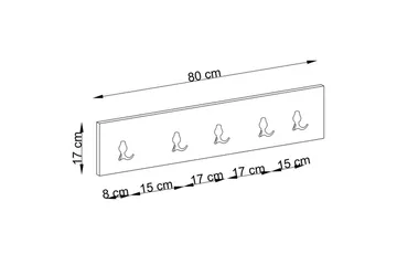 Kresto Veggbrett 80x80 cm - Valnøtt - Oppbevaring - Kles oppbevaring - Kleshengere & knaggrekker - Knagger