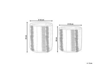 Kurv Kotkai sett på 2 - Oppbevaring - Oppbevaring til småting - Kurv - Flettet kurv & rottingkurv