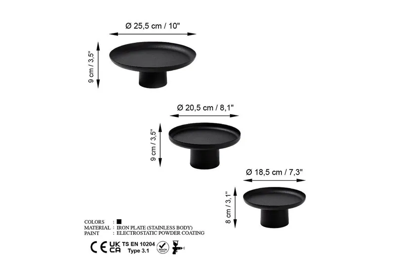 Dekorativt metalltilbehør Mirven Svart - Svart - Interiør - Lys & dufter - Lysholdere & lysfat