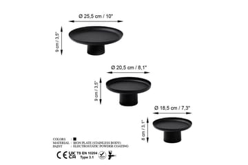 Dekorativt metalltilbehør Mirven Svart - Svart - Interiør - Lys & dufter - Lysholdere & lysfat