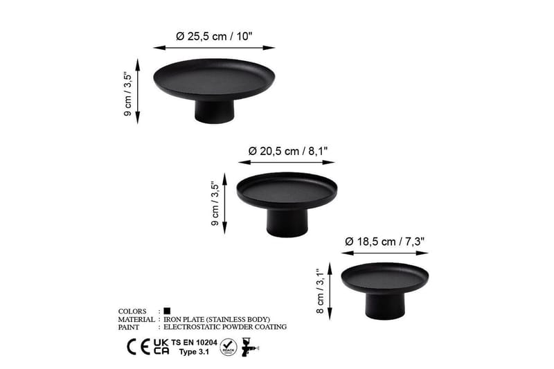 Dekorativt metalltilbehør Mirven Svart - Svart - Interiør - Lys & dufter - Lysholdere & lysfat