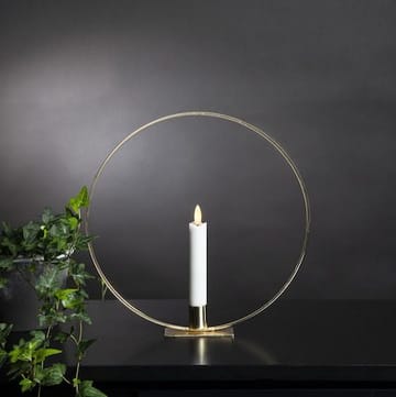 Flamme Ring innendørsdekorasjon 28,5 cm - messing/hvit - Interiør - Lys & dufter - Lysestaker og lykter