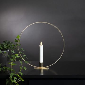 Flamme Ring innendørsdekorasjon 28,5 cm - messing/hvit - Interiør - Lys & dufter - Lysestaker og lykter