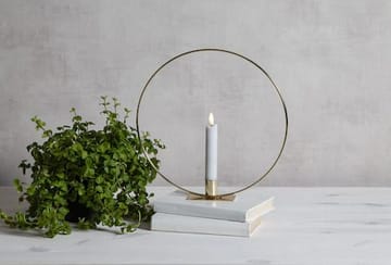 Flamme Ring innendørsdekorasjon 28,5 cm - messing/hvit - Interiør - Lys & dufter - Lysestaker og lykter