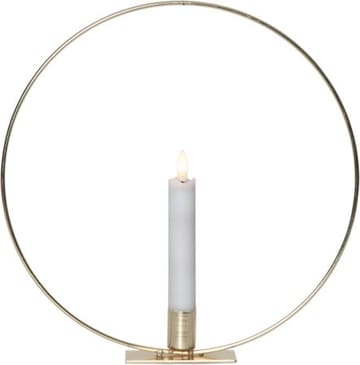 Flamme Ring innendørsdekorasjon 28,5 cm - messing/hvit - Interiør - Lys & dufter - Lysestaker og lykter