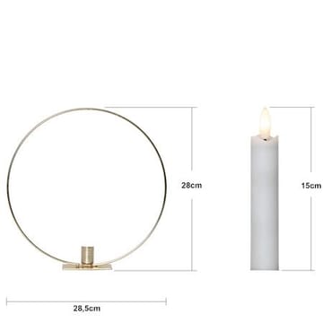 Flamme Ring innendørsdekorasjon 28,5 cm - messing/hvit - Interiør - Lys & dufter - Lysestaker og lykter