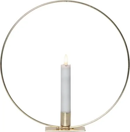 Flamme Ring innendørsdekorasjon 28,5 cm - messing/hvit - Interiør - Lys & dufter - Lysestaker og lykter