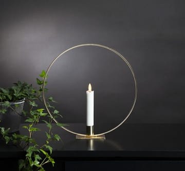 Flamme Ring innendørsdekorasjon 28,5 cm - messing/hvit - Interiør - Lys & dufter - Lysestaker og lykter
