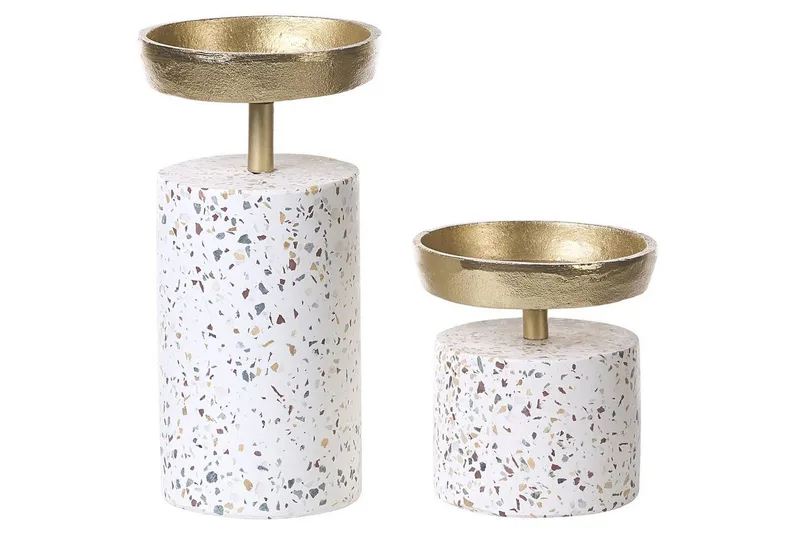 Ljusstakar Beliani Kaengan set om 2 GOLD||Multicolored