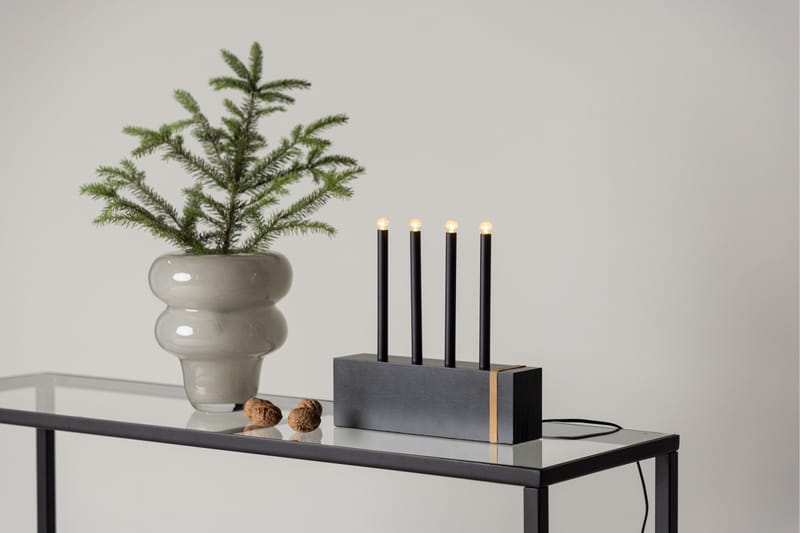 Ljusstake & kandelaber för bord Venture Home Black - Interiør - Lys & dufter - Lysestaker og lykter