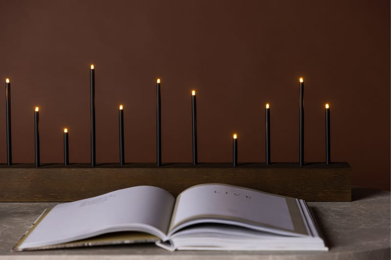 Ljusstake & kandelaber för bord Venture Home Walnut - Interiør - Lys & dufter - Lysestaker og lykter