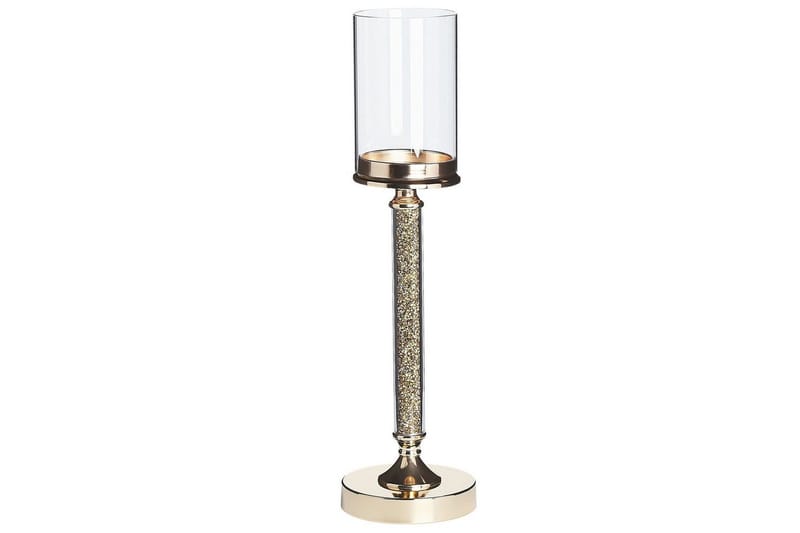 Ljusstake Beliani Abbeville Guld, 13x13x48 cm GOLD