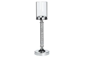 Ljusstake Beliani Abbeville Guld, 13x13x48 cm Silver