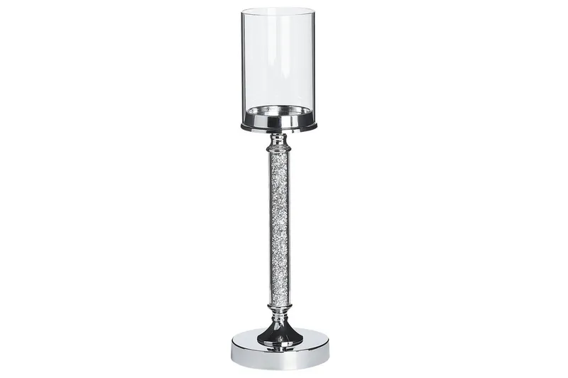 Ljusstake Beliani Abbeville Guld, 13x13x48 cm Silver