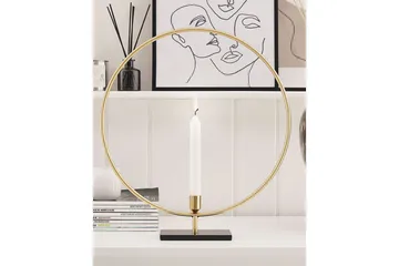 Ljusstake Beliani Seram GOLD||Black - Interiør - Lys & dufter - Lysestaker og lykter
