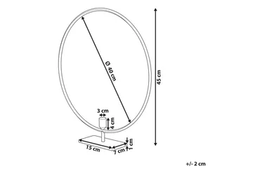 Ljusstake Beliani Seram GOLD||Black - Interiør - Lys & dufter - Lysestaker og lykter