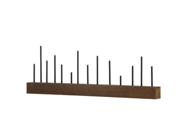 Lysestake og kandelaber til bord Venture Home Kungsberget lysestake Walnut - Interiør - Lys & dufter - Lysestaker og lykter