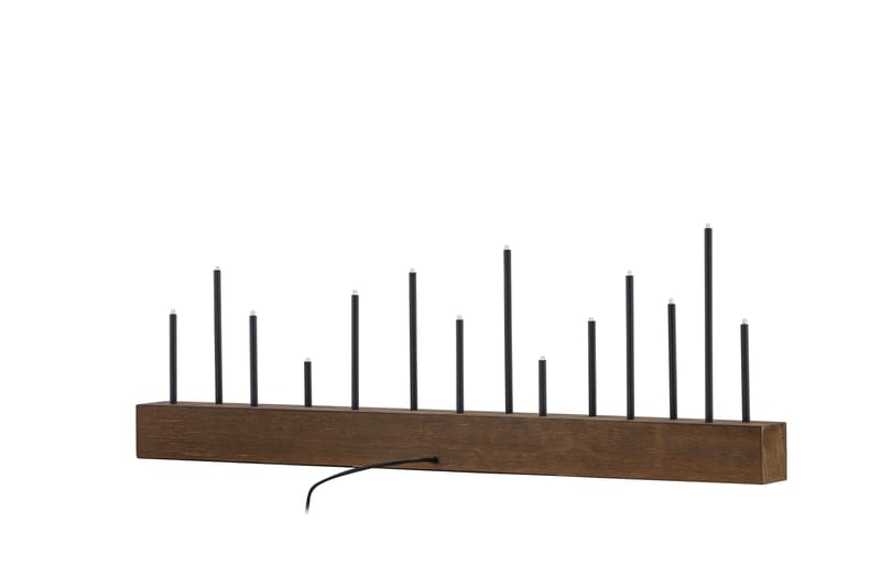 Lysestake og kandelaber til bord Venture Home Kungsberget lysestake Walnut - Interiør - Lys & dufter - Lysestaker og lykter