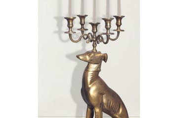 Dekorativ figur Wohnling Lysestake Greyhound Aluminium Moderne - Interiør - Lys & dufter - Lysestaker og lykter - Gulv lysestake
