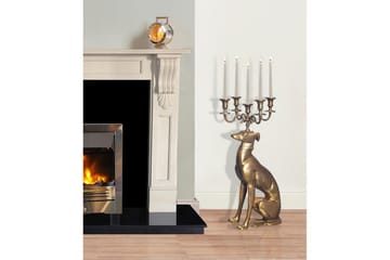 Dekorativ figur Wohnling Lysestake Greyhound Aluminium Moderne - Interiør - Lys & dufter - Lysestaker og lykter - Gulv lysestake