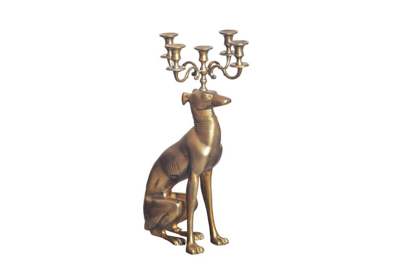 Dekorativ figur Wohnling Lysestake Greyhound Aluminium Moderne - Interiør - Lys & dufter - Lysestaker og lykter - Gulv lysestake