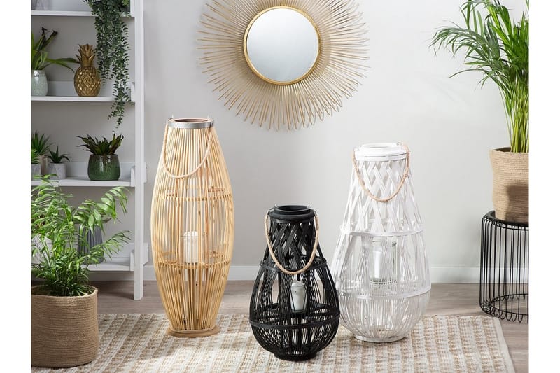 Lykt Tahiti 32 cm - Tre | Natur - Interiør - Lys & dufter - Lysestaker og lykter