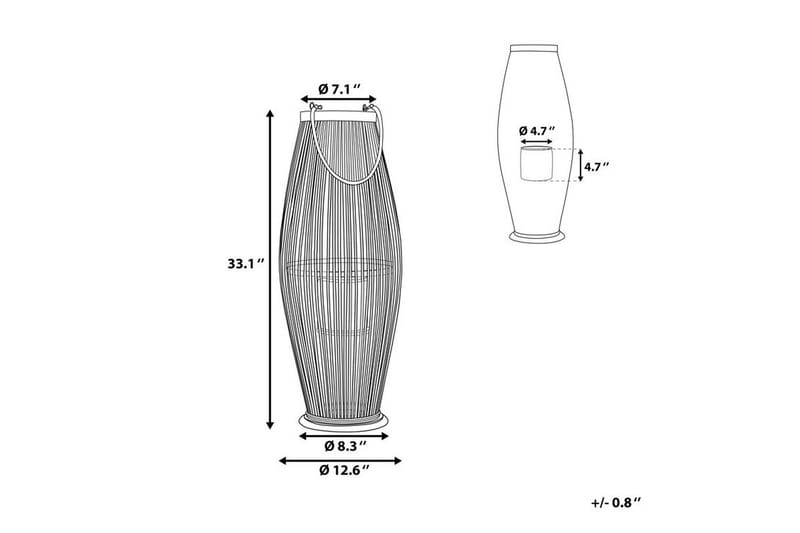 Tahiti Lykt 32 cm - Tre / Natur - Interiør - Lys & dufter - Lysestaker og lykter