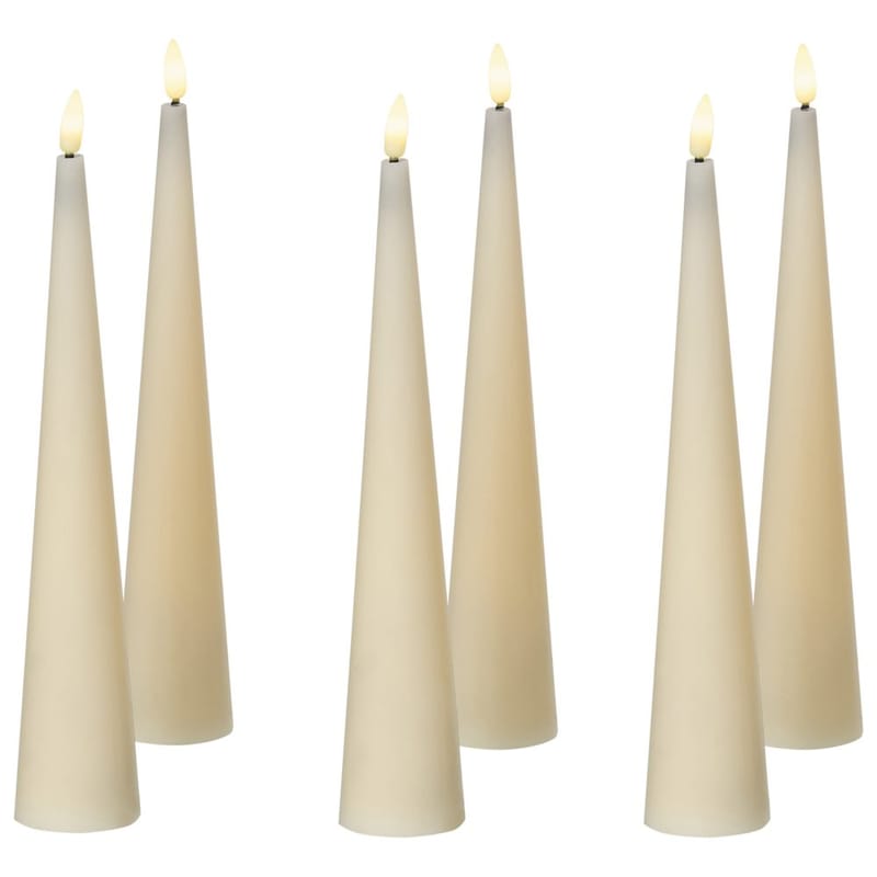 LED-lys Aurum Sett med 6 - Hvit - Interiør - Lys & dufter - Lys & stearinlys - Kronelys & antikklys