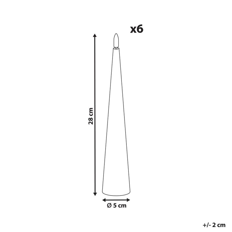 LED-lys Aurum Sett med 6 - Rød - Interiør - Lys & dufter - Lys & stearinlys - Kronelys & antikklys