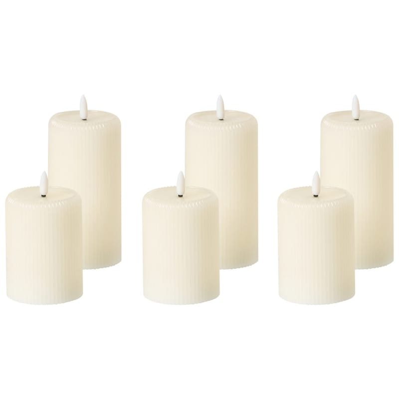 LED-lys Noisette Set med 6 - Hvit - Interiør - Lys & dufter - Lys & stearinlys - Kronelys & antikklys