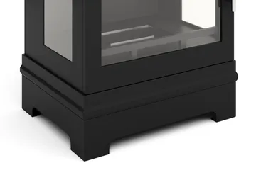 Corbo Liten Frittstående Rektangulær Etanolpeis 59x35x45 cm i Stål og Glass - Svart - Interiør - Peis - Peis uten pipe - Biopeis